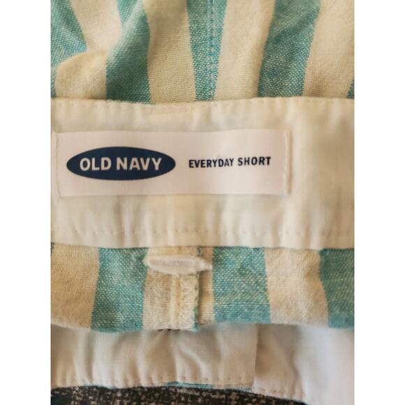Old Navy Everyday Shorts 5" Inseam Linen Blend Striped Size 6 NWT - Picture 6 of 7